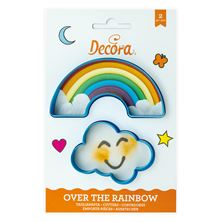 Picture of RAINBOW & CLOUD CUTTERS SET X 2. 11 X 5.5CM AND 4.5CM